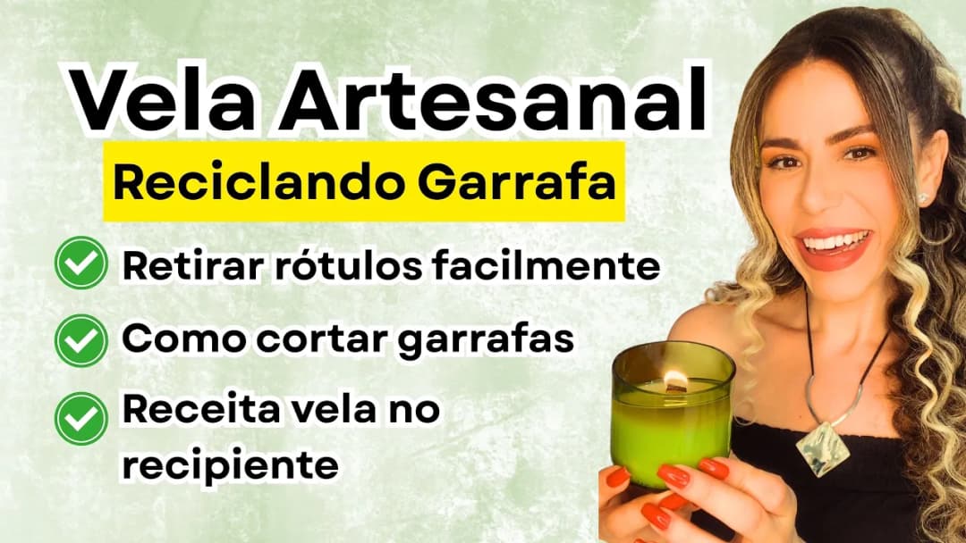 Vela artesanal com Cera de coco para envase