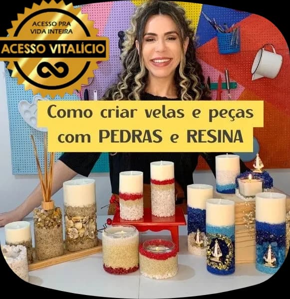 Curso de Artesanato com Pedras e Resina